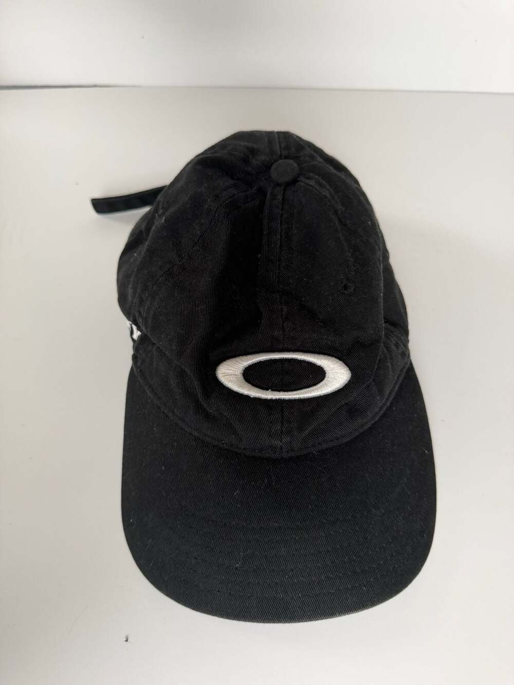 Vintage Oakley Software Black Cotton Adjustable Baseball Cap Hat